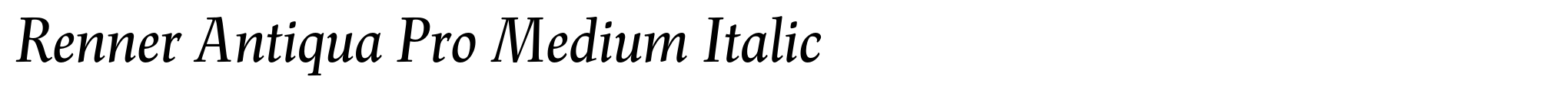 Renner Antiqua Pro Medium Italic image